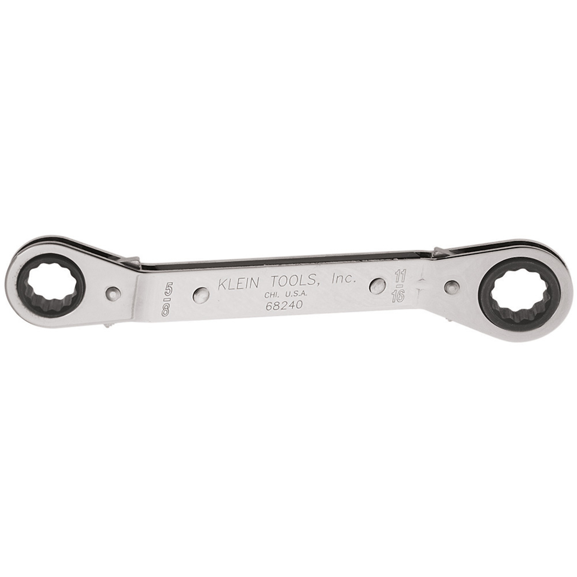 Klein Tools, Reversible Ratcheting Box Wrench, 5/8 x 11/16in., Model# 68240